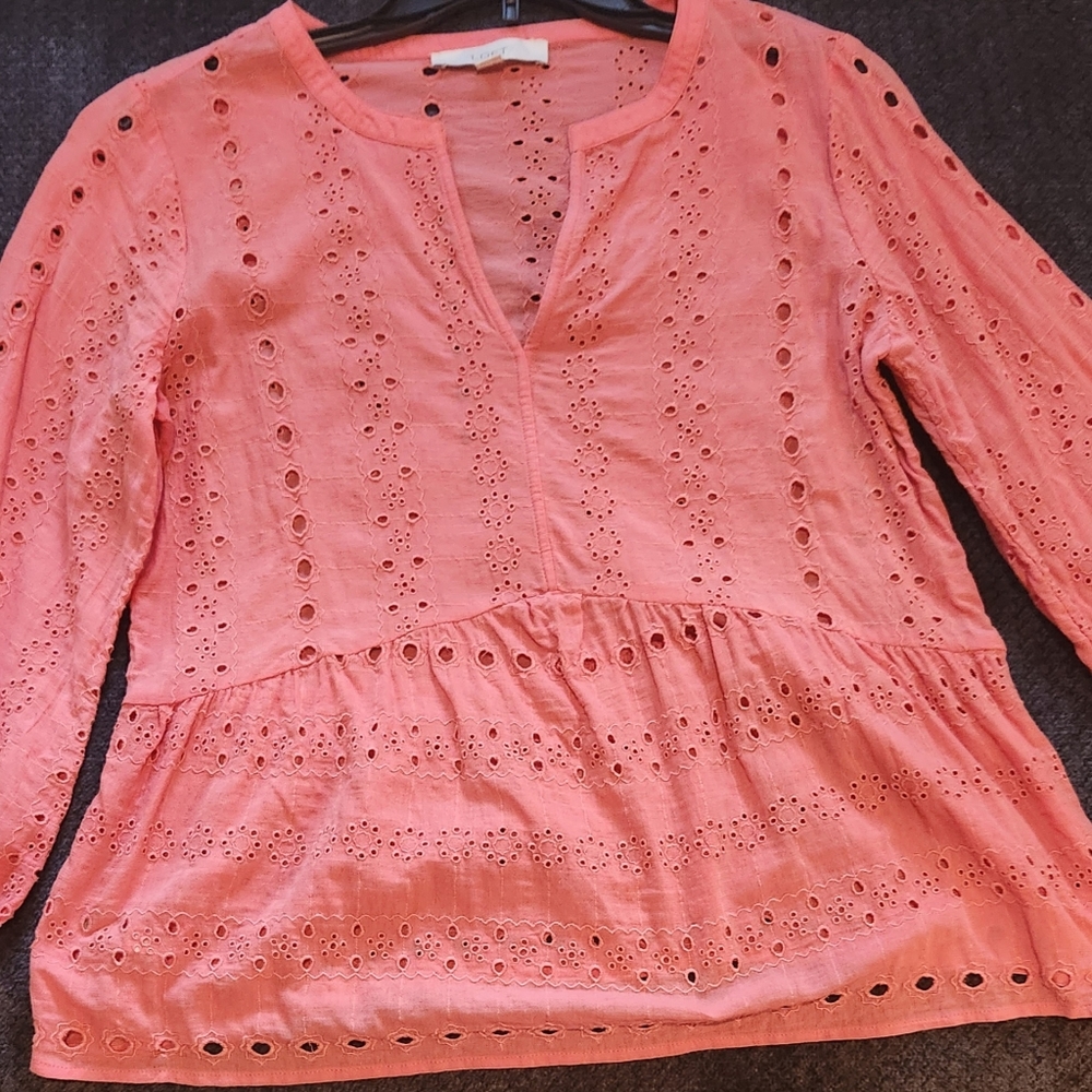 LOFT Womans Pink Blouse